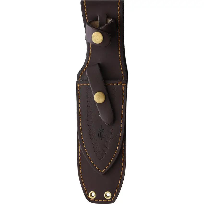 BucknBear Guthook Hunter Knife 8In 4In Stainless Full Tang Guthook Blade With Black G10 Handle Leather Sheath Hunters by BucknBear