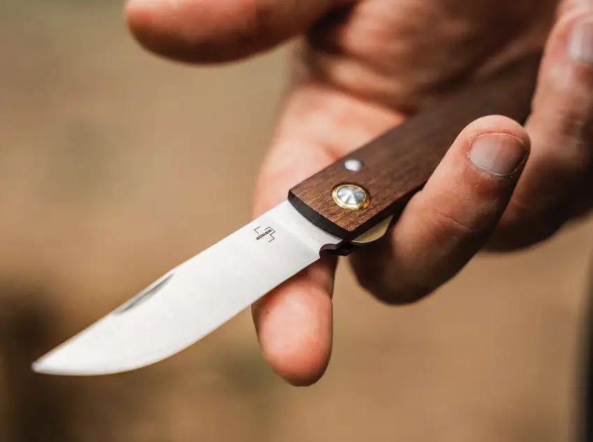 Boker Plus Rusticus Medium Linerlock Knife Beech Handle Satin Blade EDC Enthusiasts Durable Precision by Boker Plus