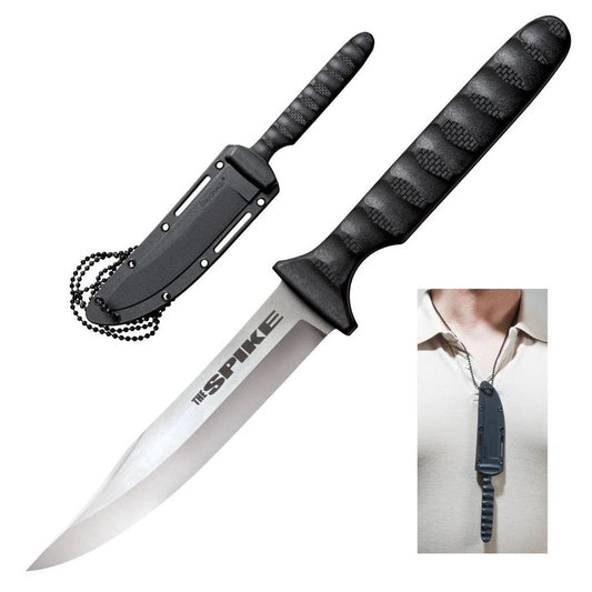 Cold Steel Bowie Spike Fixed Blade Knife – 4" Satin (53NBS) by Cold Steel