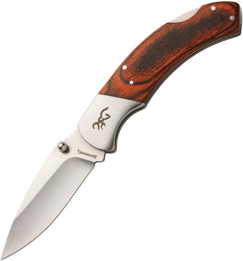 Browning Lockback Brown Pakkawood 3220369 by Browning