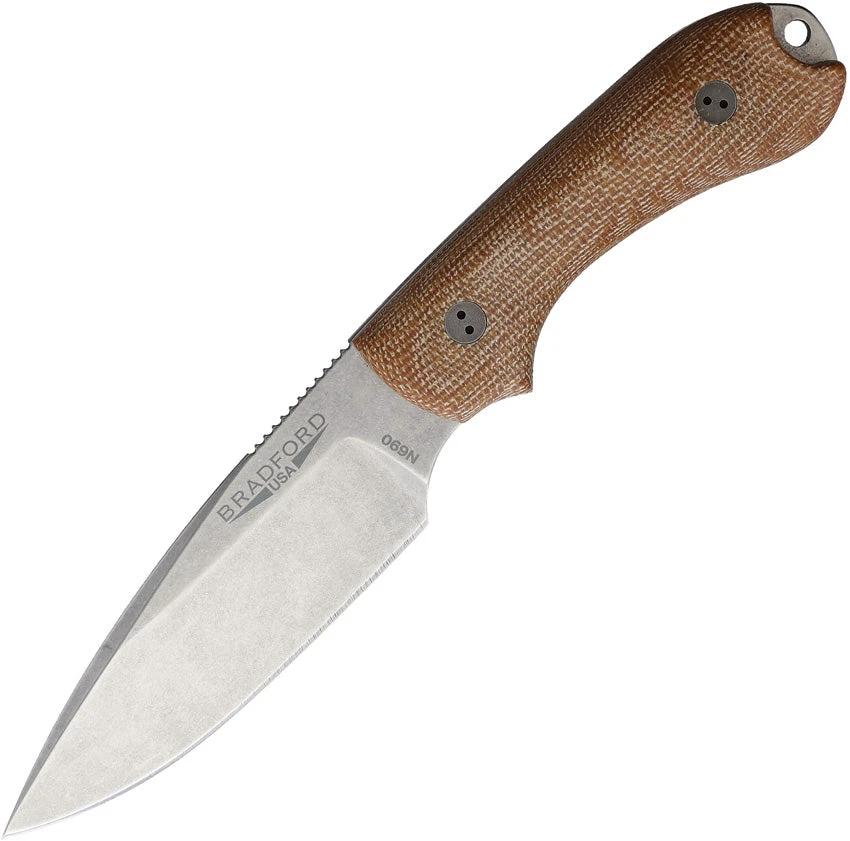 Bradford Knives Guardian 3 Natural Micarta 3FE-104-N690 by Bradford Knives