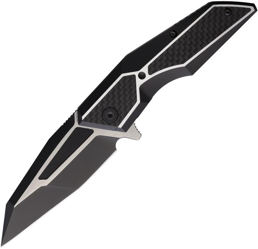 Brous Blades Recluse Framelock CF RECLUSE SATIN/ BLACK by Brous Blades