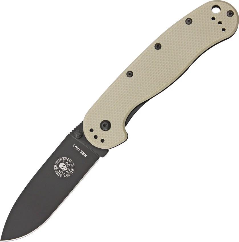 BRK Designed by ESEE Avispa Framelock Tan/Black D2 BRK1302DT D2 BLACK by BRK Designed by ESEE