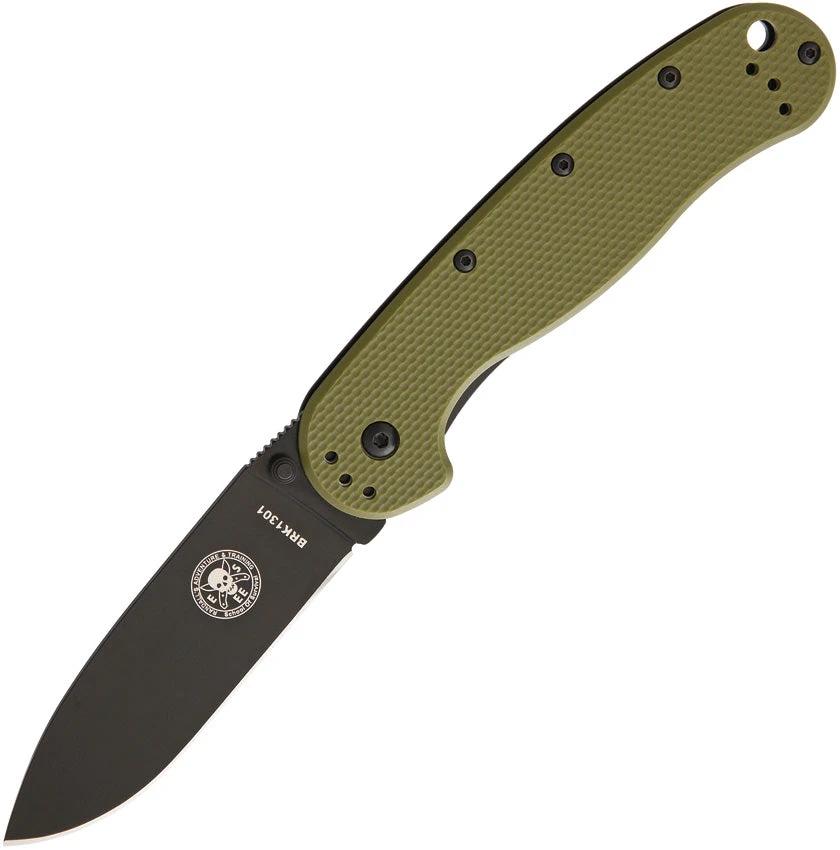 BRK Designed by ESEE Avispa Framelock OD/Black D2 BRK1302OD D2 BLACK by BRK Designed by ESEE