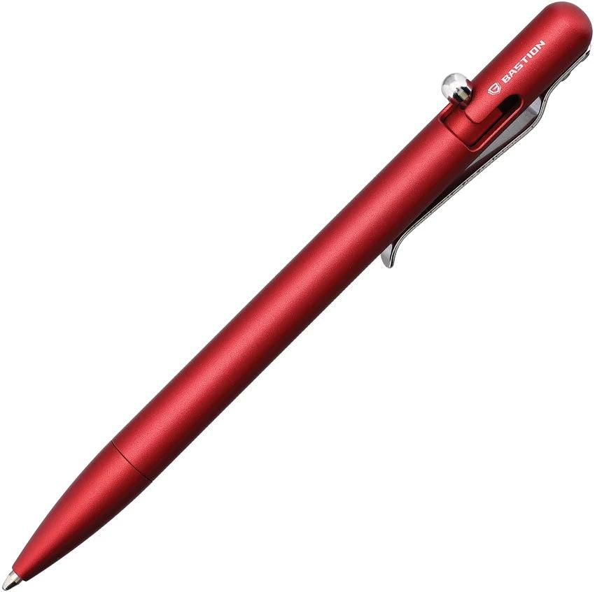 Bastion Slim Bolt Action Pen Red Al PEN-SLMBLT-ALRED by Bastion
