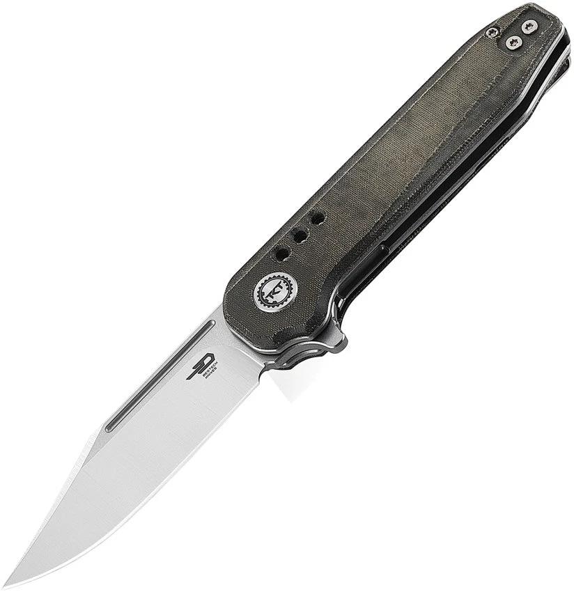 Bestech Knives Syntax Linerlock Green Micarta BG41E by Bestech Knives