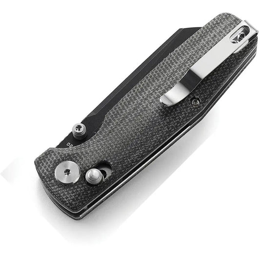 Bestech Knives Slasher Axis Lock EDC Knife D2 Blade Black Stonewash Micarta Handle by Bestech Knives