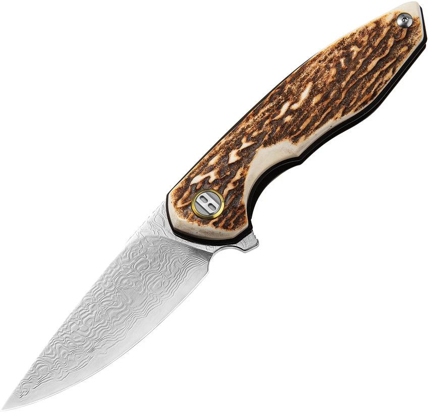 Bestech Knives Bambi Linerlock Stag BL08H by Bestech Knives