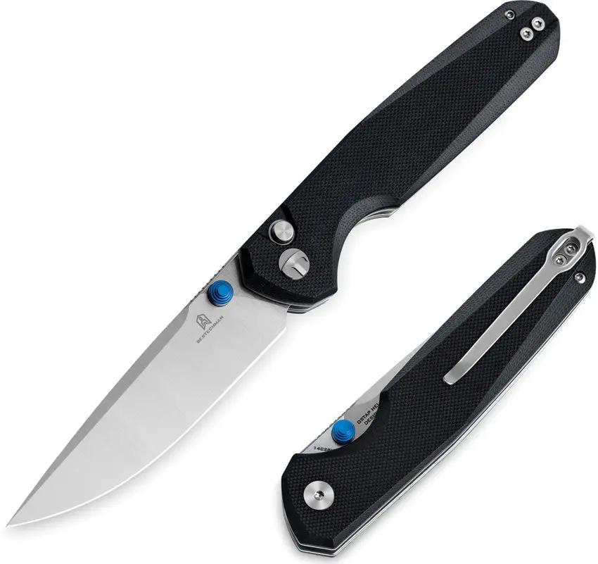 Bestech Knives Velix Button Lock Folding Knife For EDC Enthusiasts 3.25in Blade Stonewash Satin Finish G10 Handle by Bestech Knives