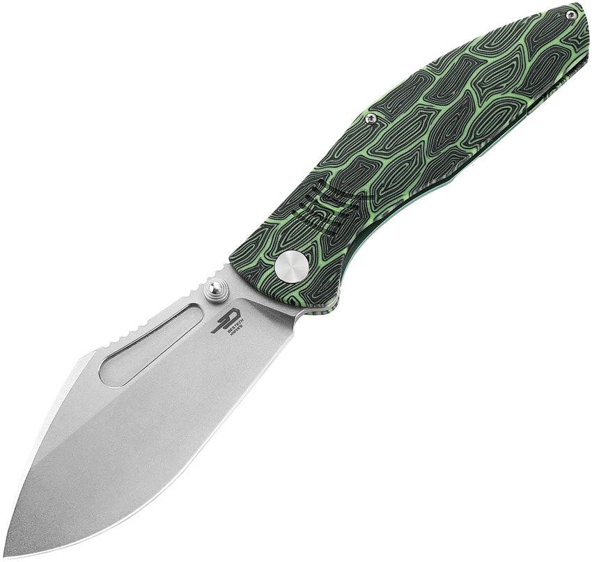Bestech Knives Lockness Framelock Black/Green BT2205A by Bestech Knives