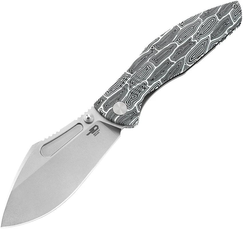Bestech Knives Lockness Framelock Black/White BT2205B by Bestech Knives