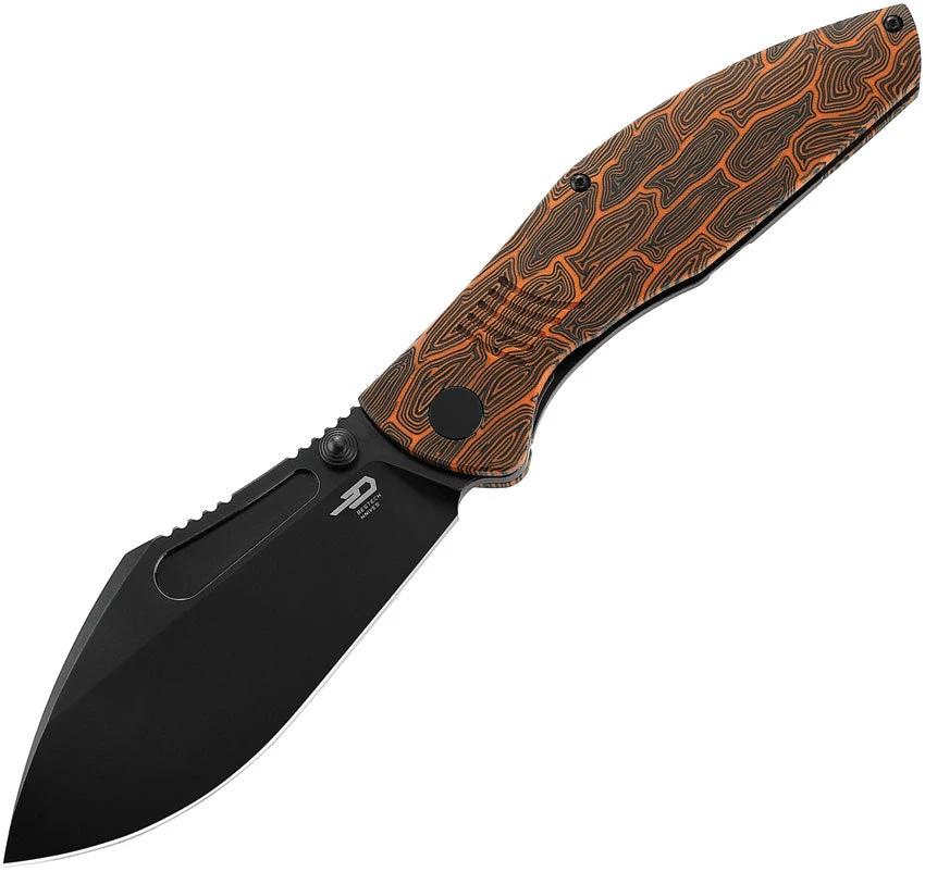 Bestech Knives Lockness Framelock Black/Org BT2205C by Bestech Knives