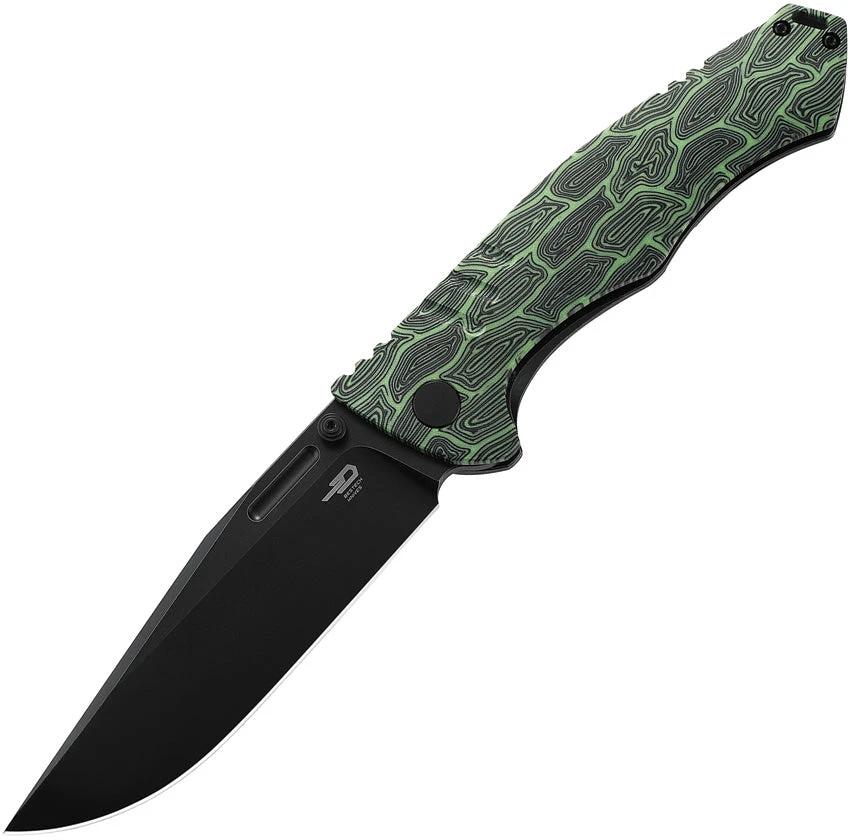 Bestech Knives Keen II Framelock Black/Green BT2301E by Bestech Knives