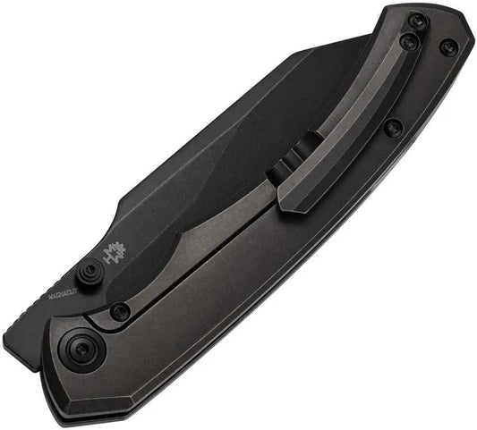 Bestech Knives Clastic Framelock EDC Knife Black Bronze Titanium Handle M Cut Blade by Bestech Knives