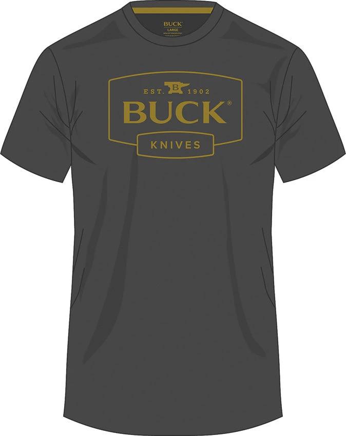Buck Logo T-Shirt Gray LG 14334 by Buck