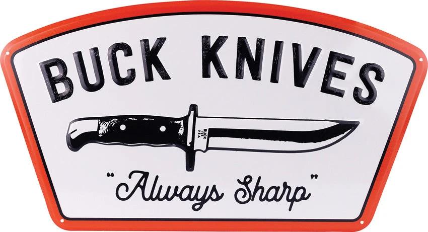 Buck Always Sharp Tin Taker Sign 14081 by Buck