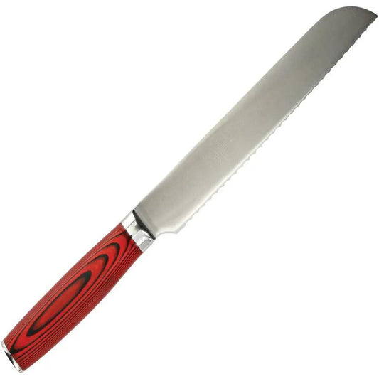Bubba Blade 8 Inch Serrated Chef Knife Stainless Satin Blade With G10 Handle For Home Cooks by Bubba Blade