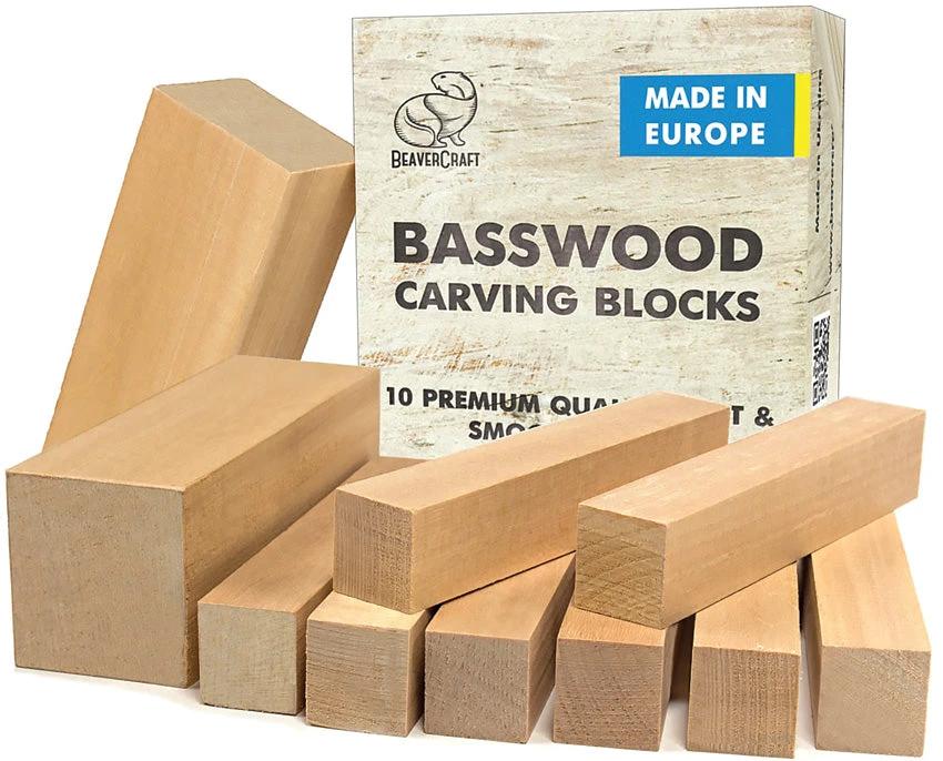 BEAVERCRAFT Basswood Carving Block Set BW10 by BEAVERCRAFT