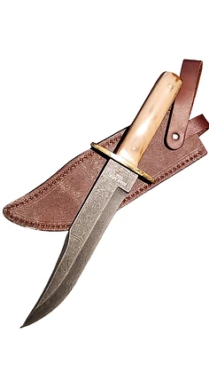 Bear & Son WSB02D Damascus Steel Bowie Fixed Blade Knife by Bear & Son