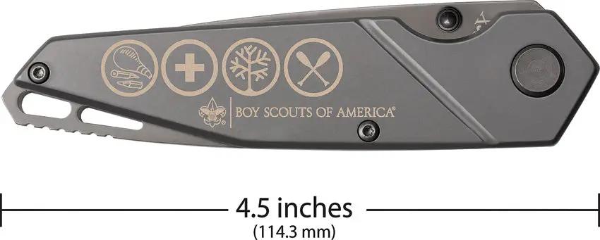 Case Cutlery TecX Linerlock Boy Scout Knife With Gray Titanium Coated Blade Pocket Clip Lanyard Hole by Case Cutlery