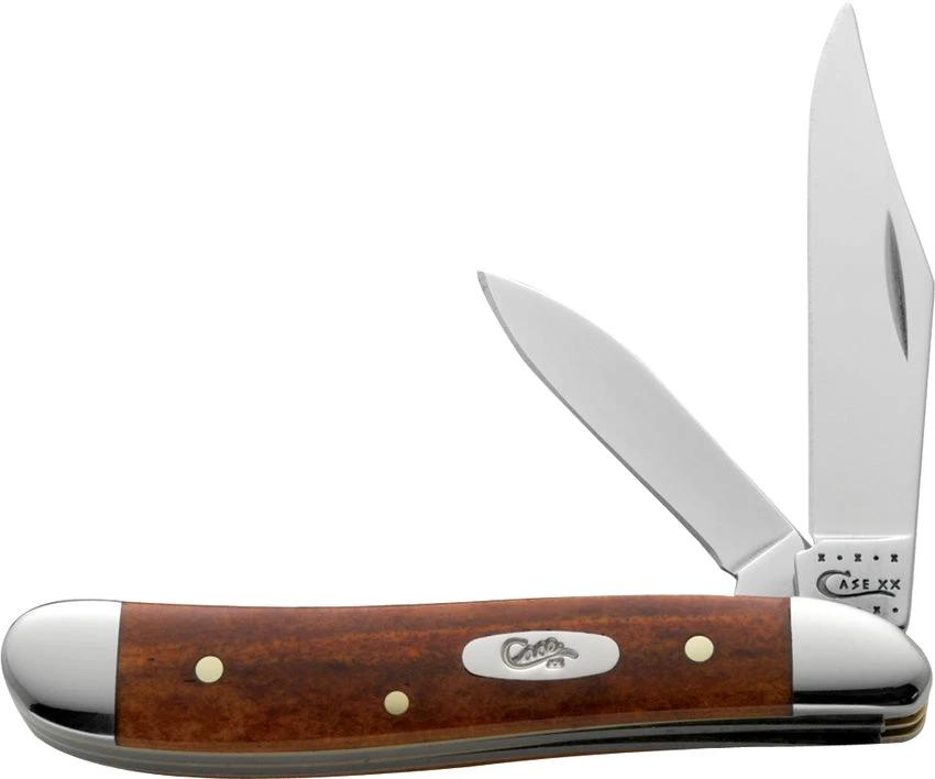 Case Cutlery Peanut Chestnut Pocket Knife Two Seven Eighths Inch Closed Stainless Clip And Pen Blades For Collectors by Case Cutlery