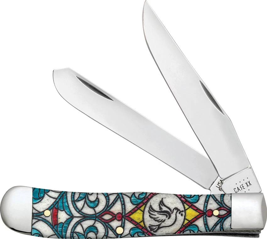 Case Cutlery Trapper Stained Glass Dove 38819 by Case Cutlery
