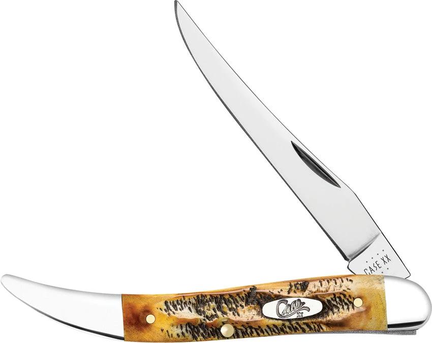 Case Cutlery Toothpick Knife Bonestag Handle With Premium Stainless Clip Blade 4.25 Inch Closed For Collectors by Case Cutlery