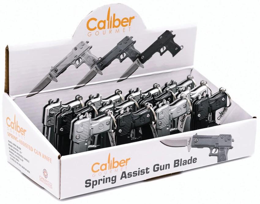 Caliber Gourmet Gun Knife Keychain Display CBG-DB-02 by Caliber Gourmet