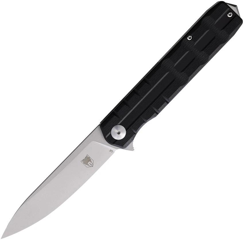 Cobratec Knives Kuzio Linerlock Black CTKUZIOBLKDNS by Cobratec Knives