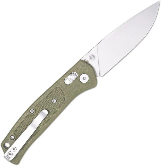 Cobratec Knives EDC Scout Bar Lock Knife OD Green Grivory Handle VG-10 Drop Point by Cobratec Knives