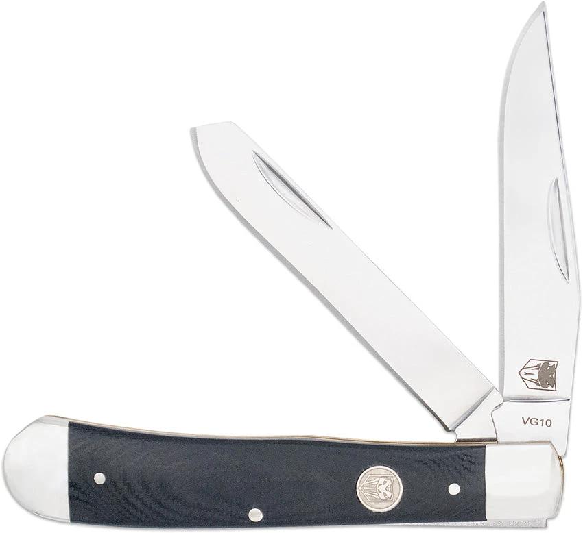 Cobratec Knives Trapper Black G10 CTTDTRPG10BLK by Cobratec Knives