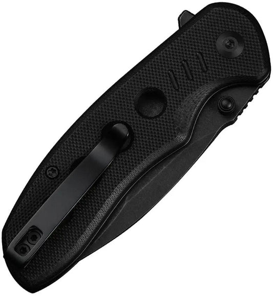 Civivi Triptych Button Lock Folding Knife Black G10 Handle 14C28N Drop Point EDC by Civivi