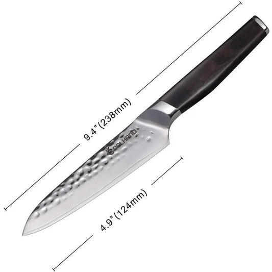 Coolhand Ebony Handle Utility Knife With 5 Inch Hammered 440C Blade For Professionals by Coolhand