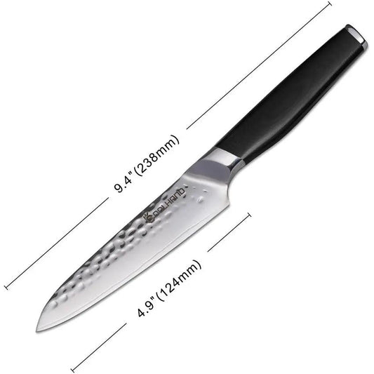 Coolhand Utility Knife With G10 Handle And 5 Inch 440C Hammered Blade For Professionals by Coolhand