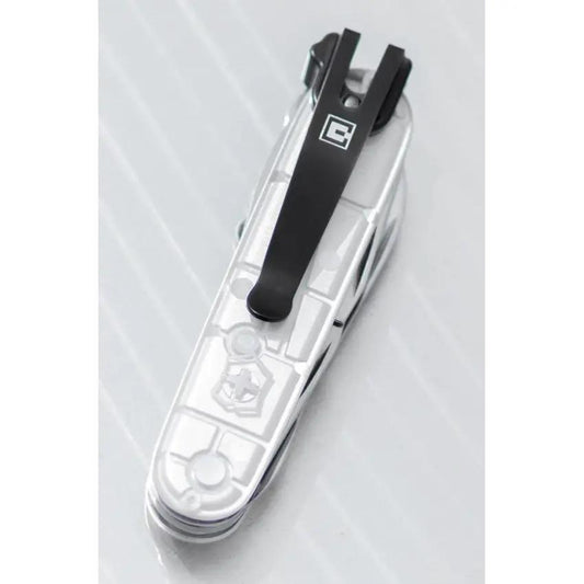 SwissQlip Deep Carry Clip For 91mm Victorinox Swiss Army Knives Matte Black For Knife Enthusiasts by Clip & Carry