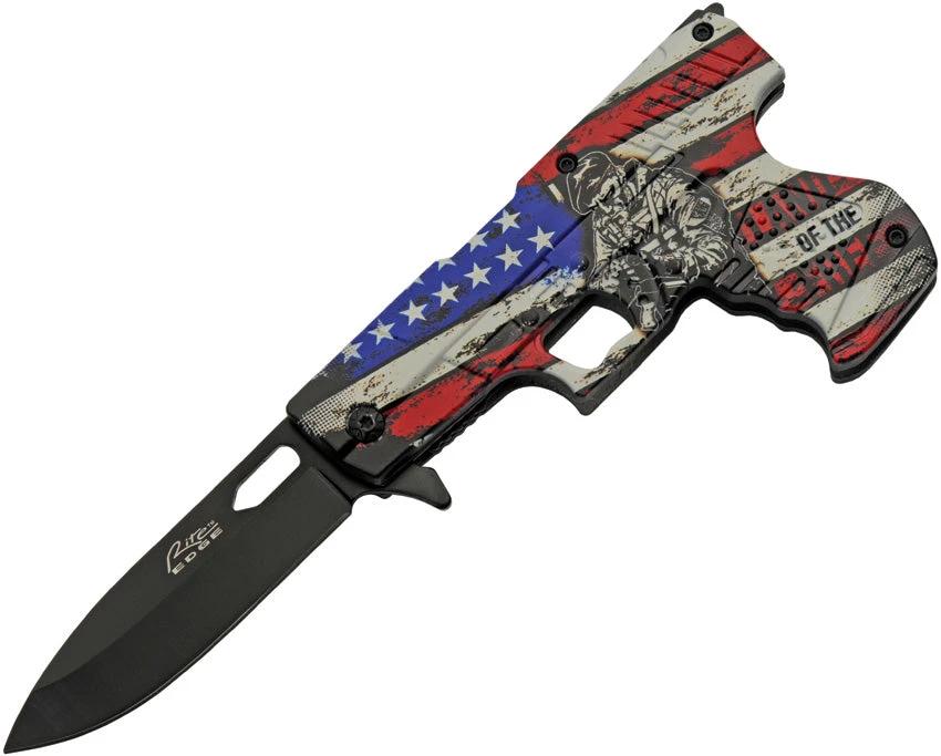 Rite Edge Gun Linerlock A/O Freedom 300227-LF by Rite Edge