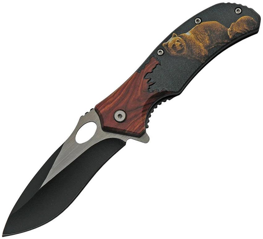 China Made Wildlife Linerlock Bear A/O 300496-BE by China Made