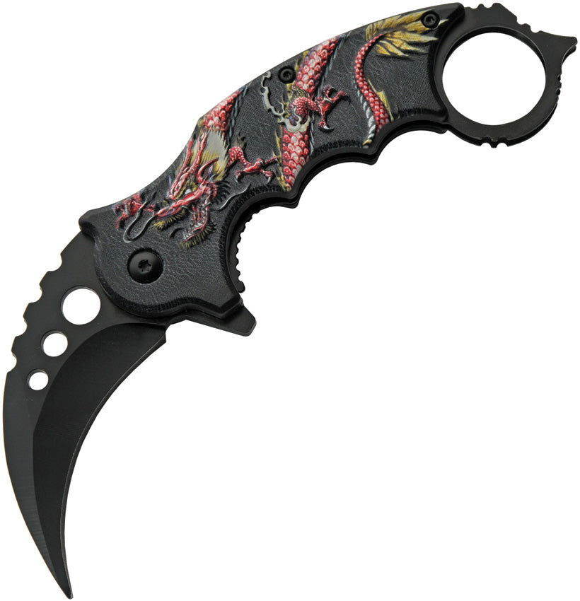 Rite Edge Dragon Linerlock A/O Red 300539-RD by Rite Edge