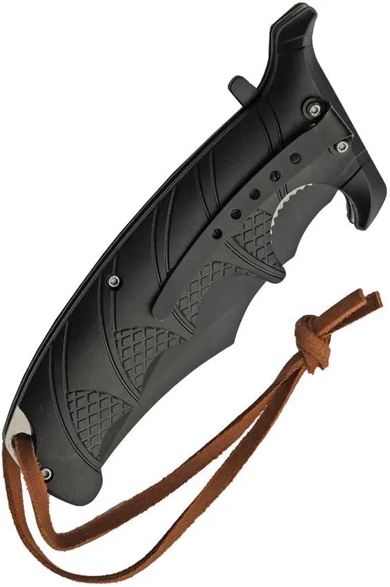 Rite Edge Defender Linerlock Wolf Knife - Assisted Opening, 5.5in Closed, 3.5in Black 420 Stainless Blade by Rite Edge