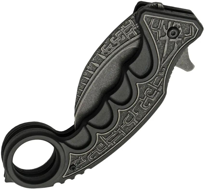 Rite Edge Gothic Karambit Linerlock - Assisted Opening With Black Stonewash 3Cr13 Blade by Rite Edge