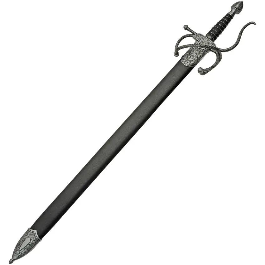 Elegant 38 Inch Rapier With 420 Stainless Blade Zinc Alloy Guard Leather Wrapped Handle For Collectors by China Made