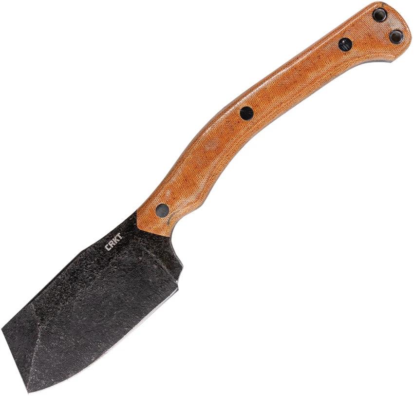 CRKT Razel Nax Fixed Blade Knife 11in Full Tang 1075HC Stonewash Blade Tan Resin Infused Handle Outdoor Enthusiasts by CRKT