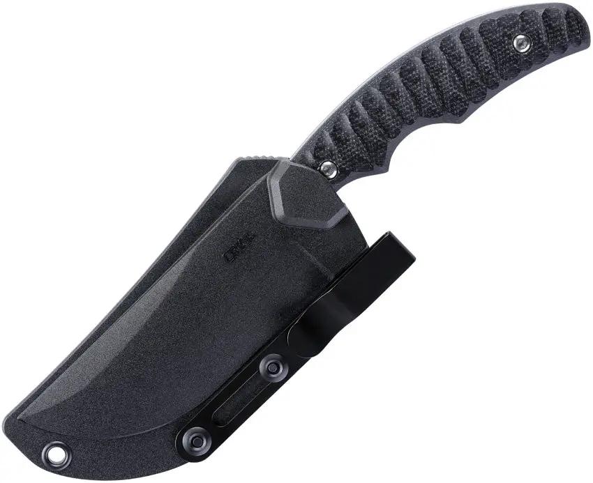 CRKT Burrower Fixed Blade Knife 3.63in D2 Tool Steel Upswept Full Tang Micarta Handle For Outdoorsmen by CRKT