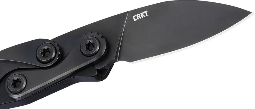 CRKT Provoke Kinematic EDC Knife For EDC Enthusiasts With D2 Blade Finger Ring Black Aluminum Handle And Flush Clip by CRKT
