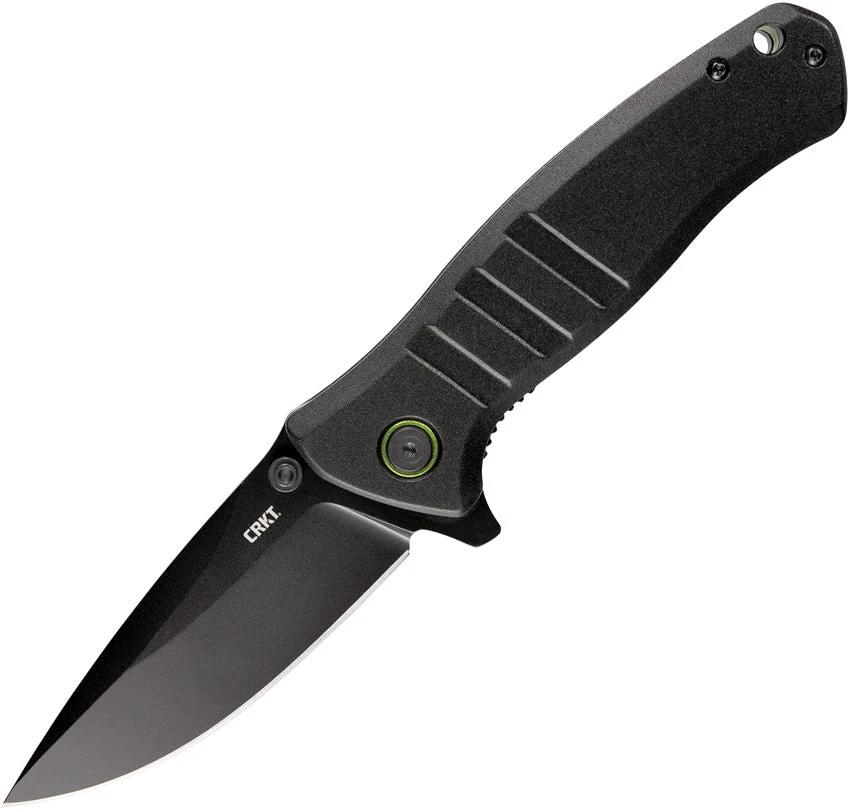 CRKT Dextro Linerlock 6295 EDC Knife With Durable D2 Blade TiNi Coat 4.63 Inch Closed Black Aluminum by CRKT