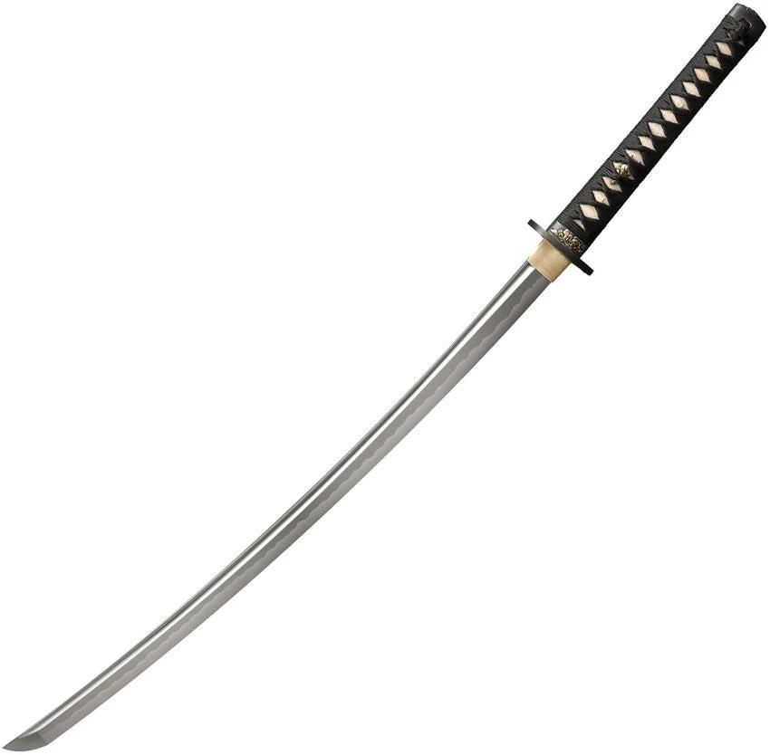 Cold Steel Damascus Katana Gold Lion 30Inch Blade Hamon Clay Tempered Elite Rayskin Handle For Collectors by Cold Steel