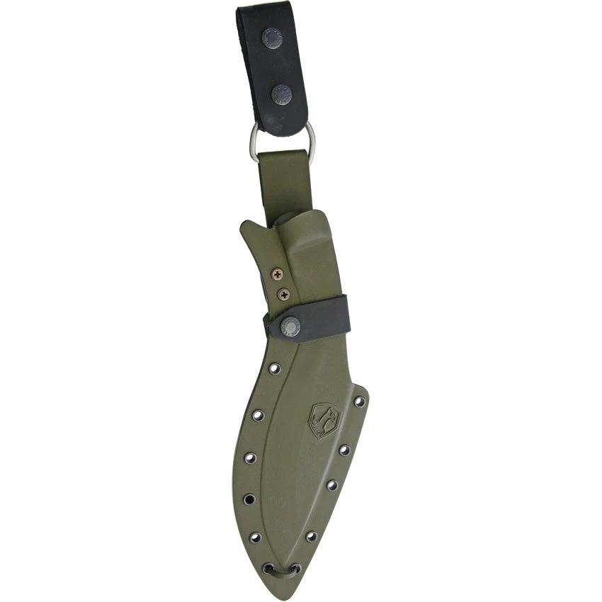 Condor K-Tact Kukri Knife Green Satin 9.5in Blade Full Tang Green Micarta Handle Kydex Sheath For Outdoor Enthusiasts by Condor