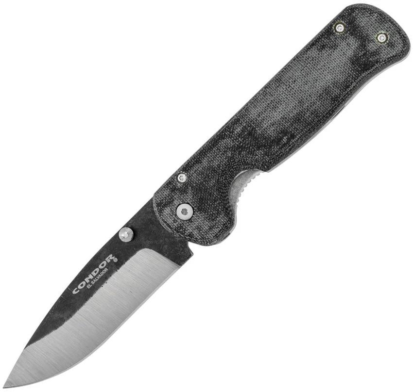 Condor Krakatoa Linerlock Knife 1095HC Blade Durable Green Micarta Handle For Outdoor EDC Enthusiasts by Condor