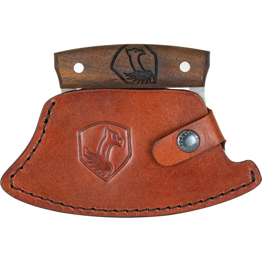 Condor Ulu Knife CTK5007 6 Inch 1075HC Blade Walnut Handle Includes Brown Leather Belt Sheath For Outdoorsmen by Condor