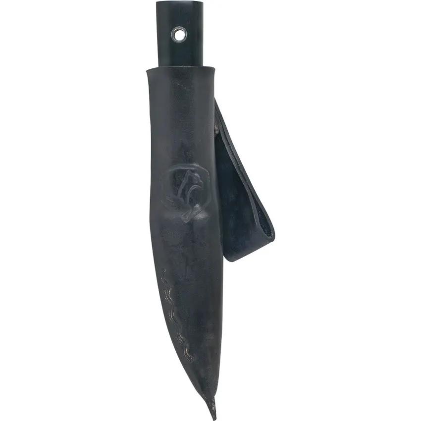 Condor Puukko Knife Urban EDC Satin 1095HC Blade With Black Micarta Handle Full Tang Leather Belt Sheath by Condor